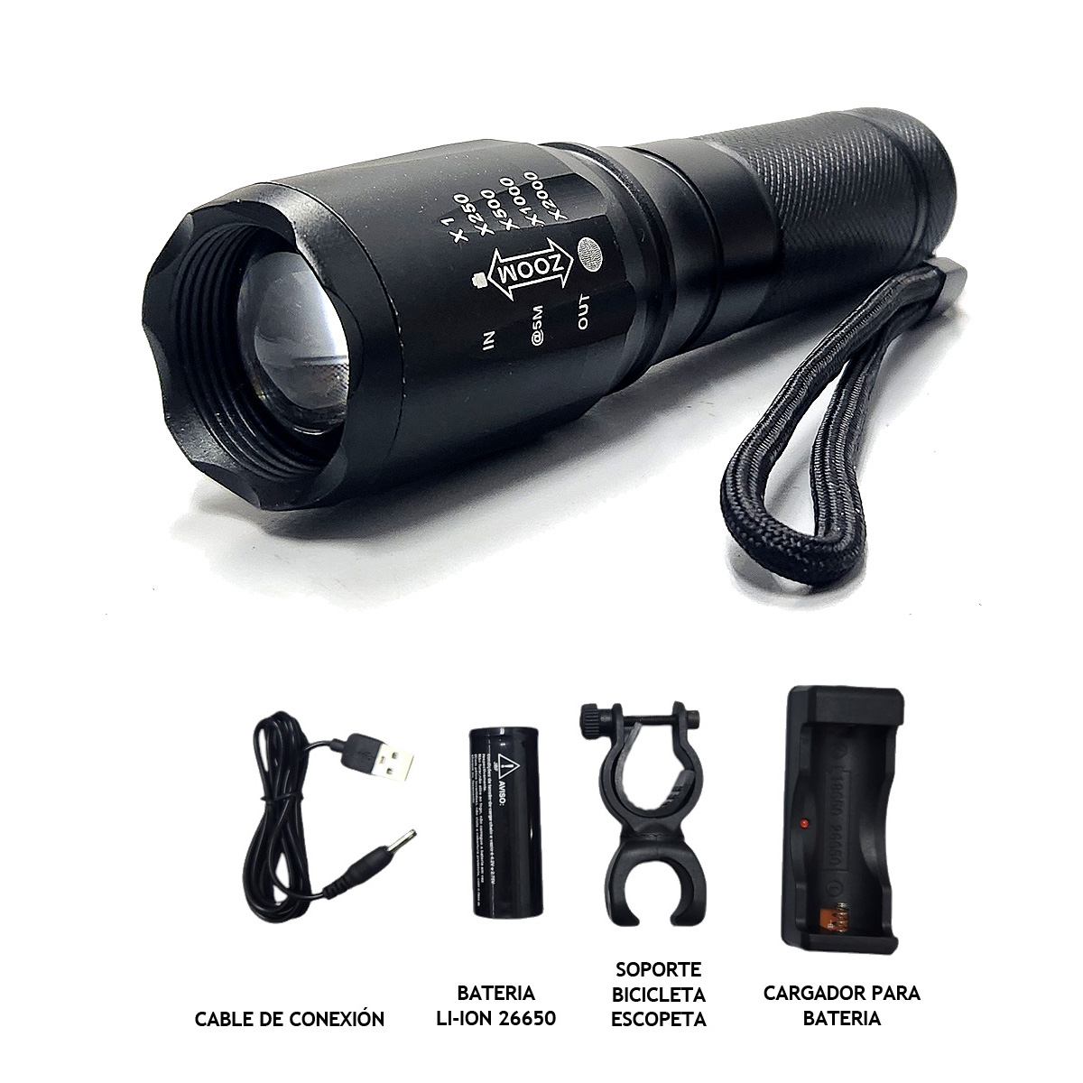 Linterna recargable LED